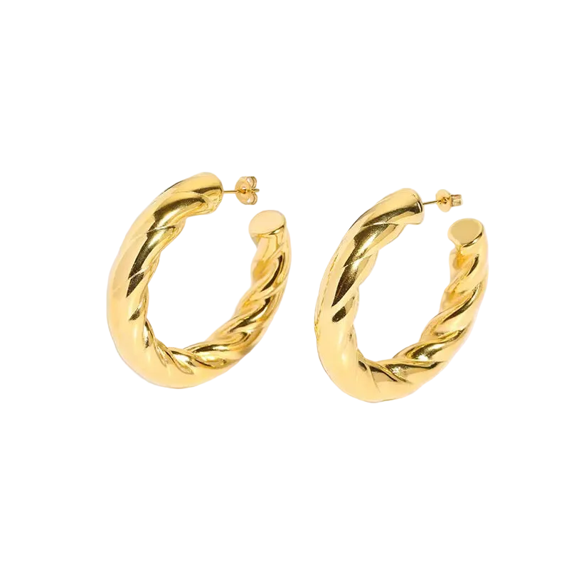 Chunky Twisted Hoops