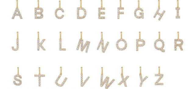 Dainty Pavé Initial Necklace