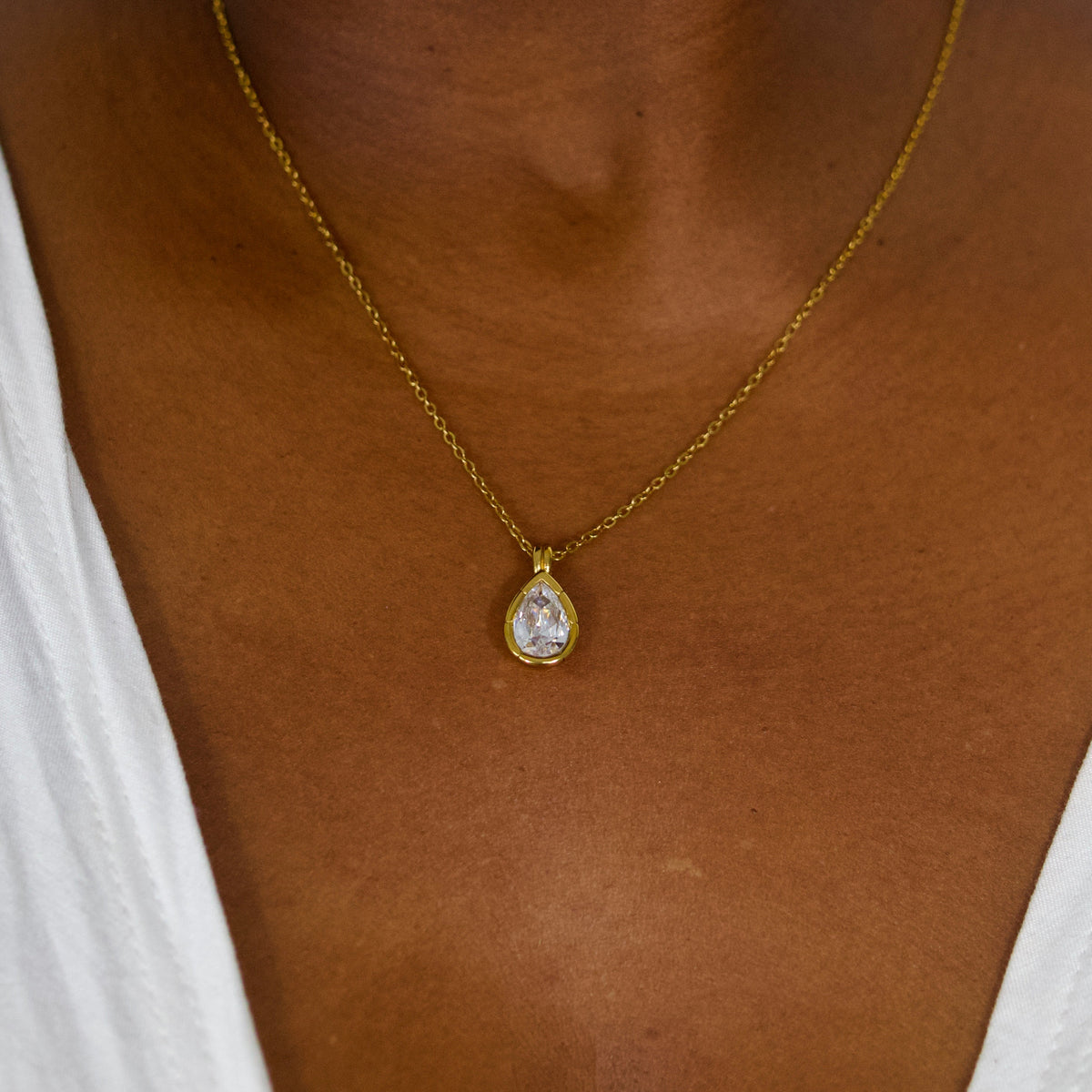 Raindrop Gem Necklace