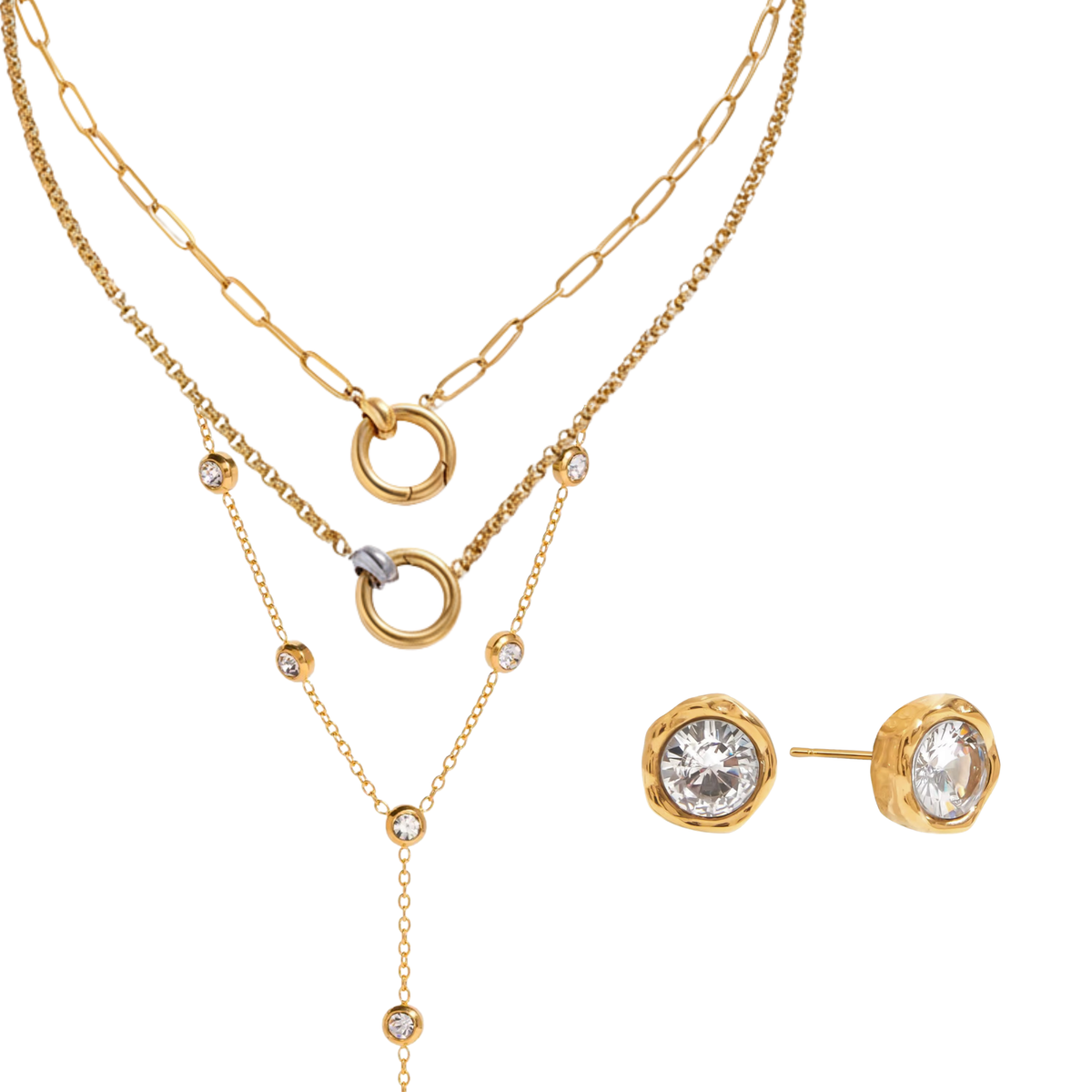 It-Girl Necklace Stack + So Good Studs
