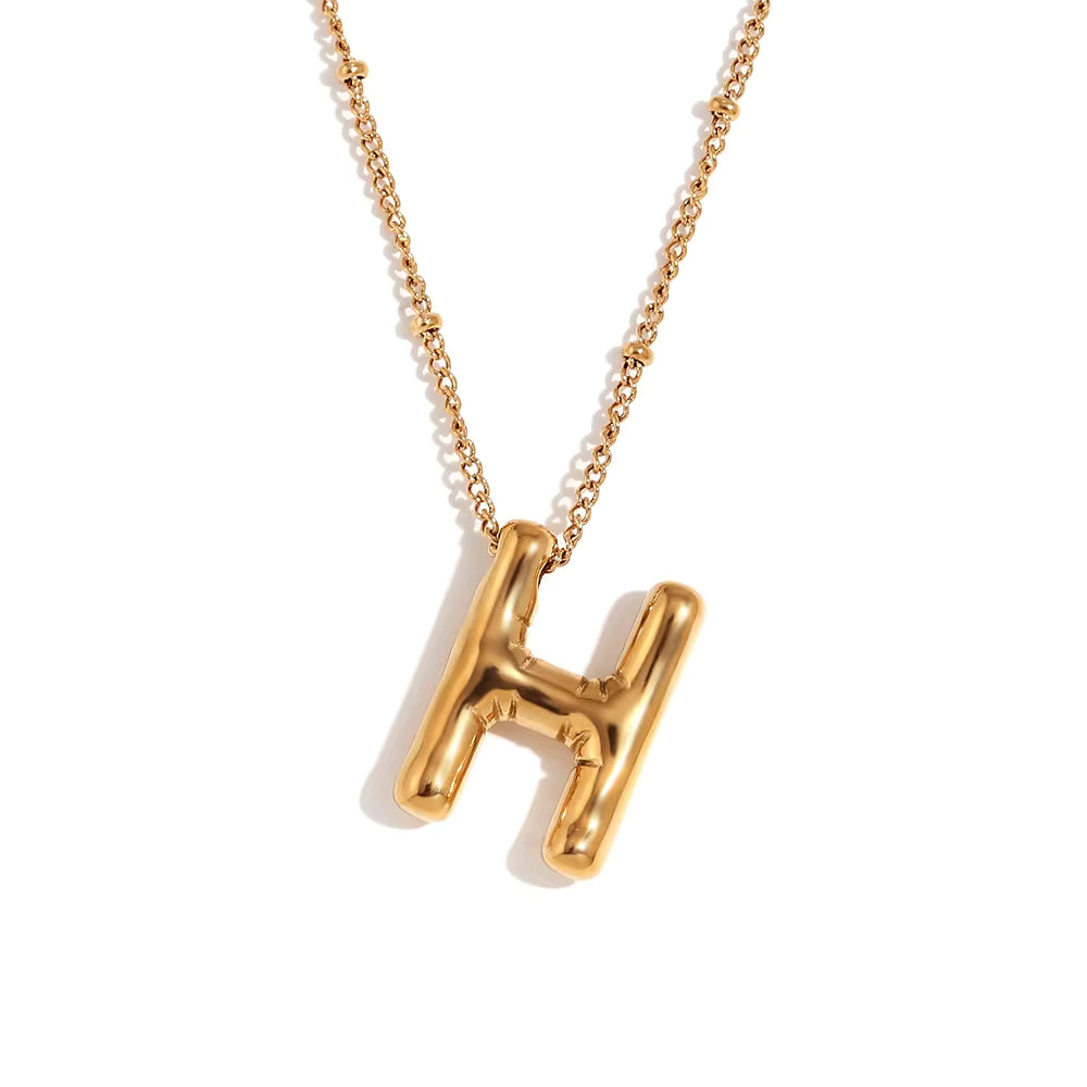 Bubble Initial Necklace