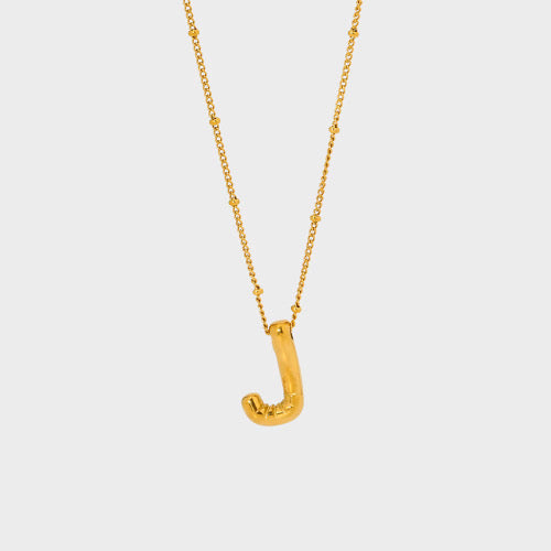 Bubble Initial Necklace