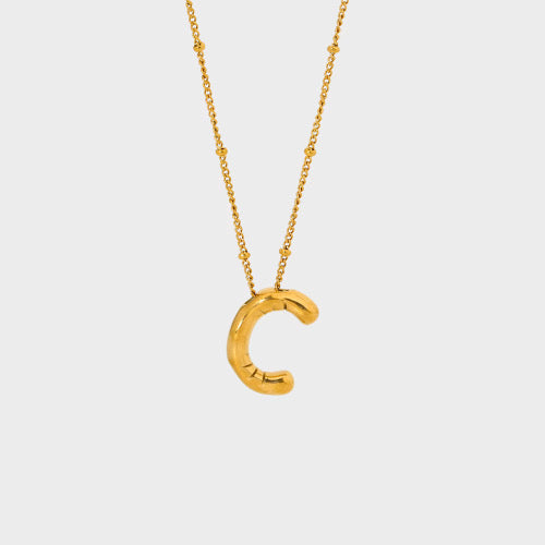 Bubble Initial Necklace