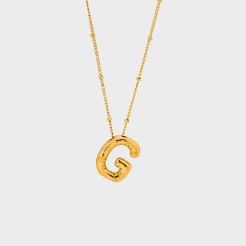 Bubble Initial Necklace