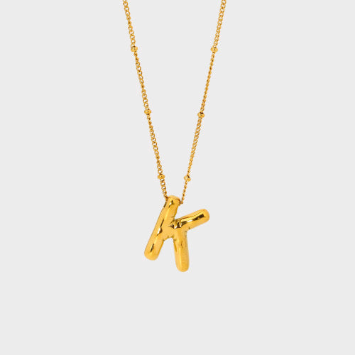 Bubble Initial Necklace