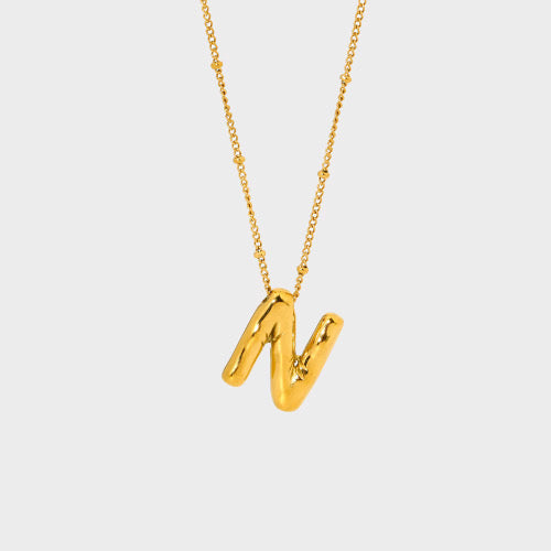 Bubble Initial Necklace