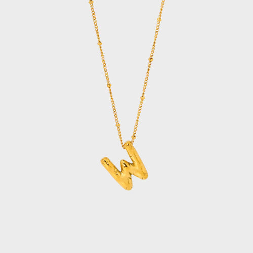 Bubble Initial Necklace